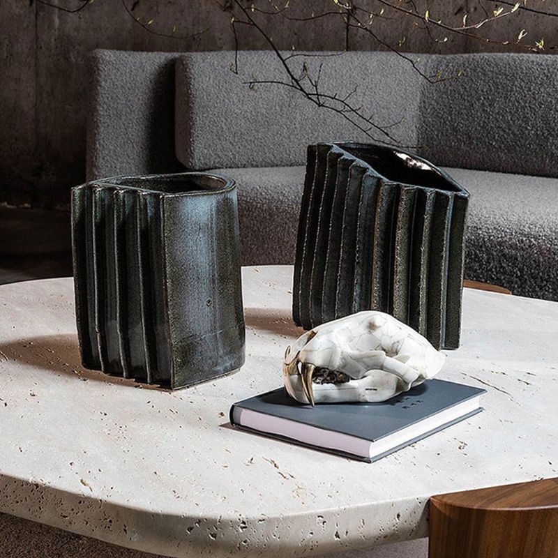 Contemporary Hexagon Coffee Table 3 Legs Stone Coffee Cocktail Table