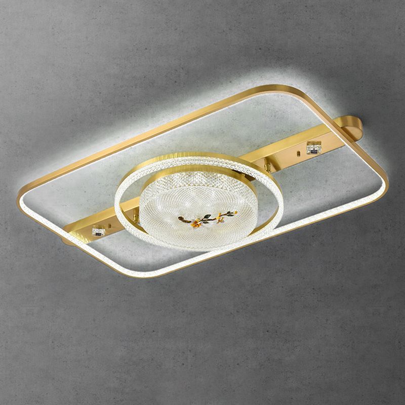 Creative Ceiling Lamp Metal LED Flush Mount Light Fixture with Acrylic Shade