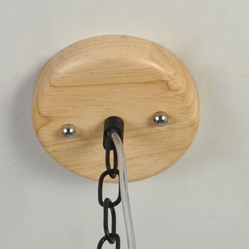 Globe Kronleuchter anheizt helles nordisches Holz LED schwarz/weiß hängende Anhängerlampe für Schlafzimmer