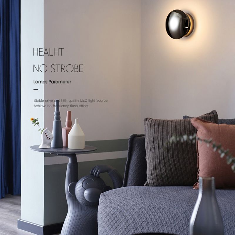 Wohnzimmer Wandleuchte postmoderne Metall Ein hell silberne Wandmontageleuchte