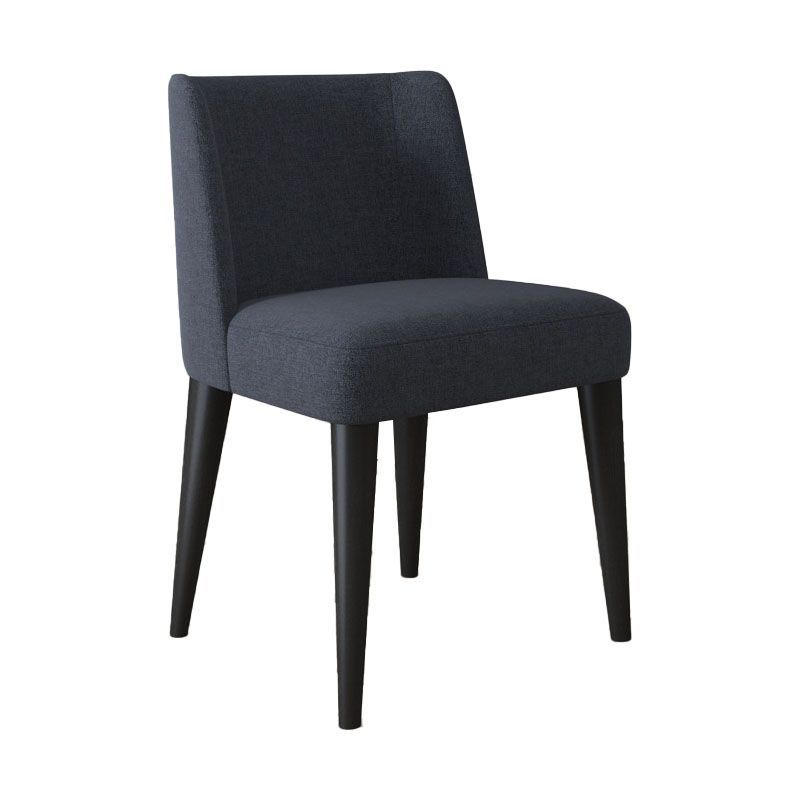 Silla Parsons de comedor contemporánea, silla sin brazos con patas de madera para cocina