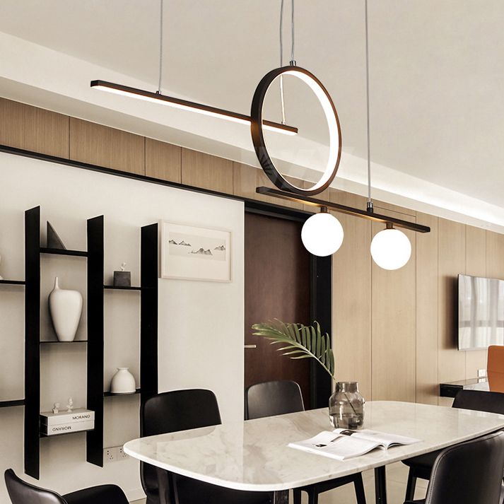 Geometric Island Lights Modern Pendant Chandelier Metal 4 Light Island Lighting