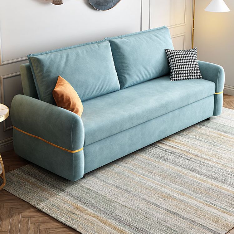 Azure Contemporary Seating with Pillows Convertible Sofa Bed for Apartment