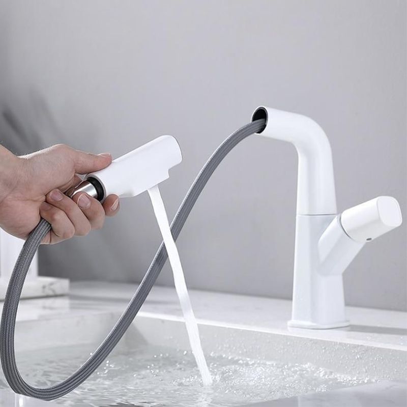 Vessel Sink Faucet Pull-out Bathroom Faucet with Single Knob Handle