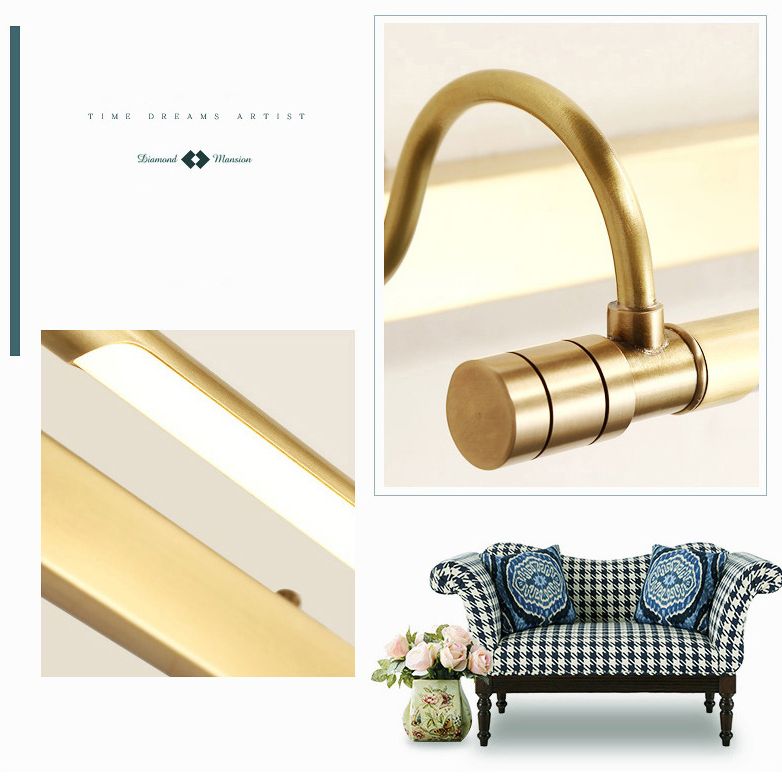 Vintage Simplicity Cylinder Vanity Sconce Lights Acrylic Wall Mount Light Fixture for Bathroom