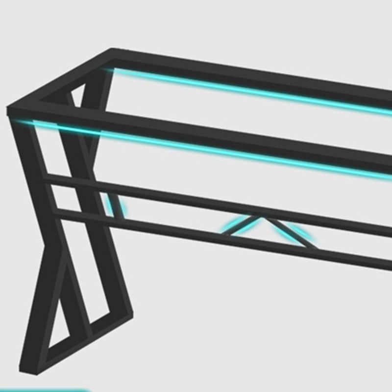 Wooden Rectangle Gaming Desk Modern 29.53-inch Tall Computer Desk with Sled Base