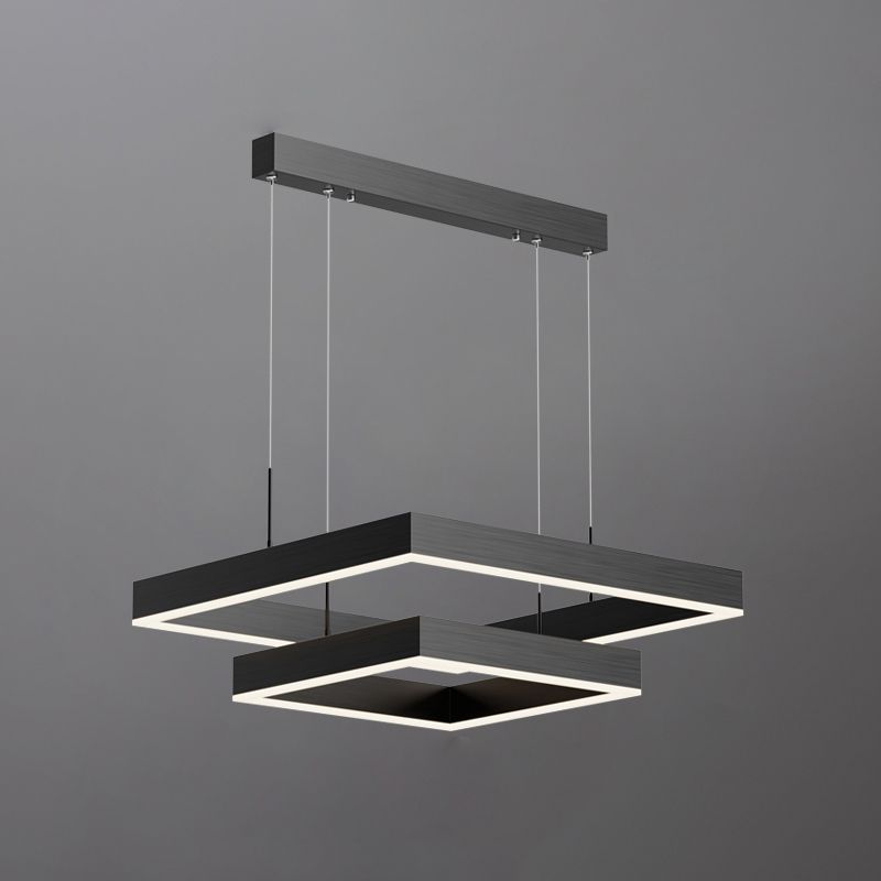 Meerdere vierkanten kroonluchter verlichtingsarmaturen moderne boerderij kroonluchters voor woonkamer