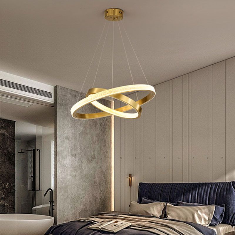 Moderner einfacher charakteristischer Stil LED Hängende Kronleuchter Licht für Wohnzimmer Esszimmertreppe