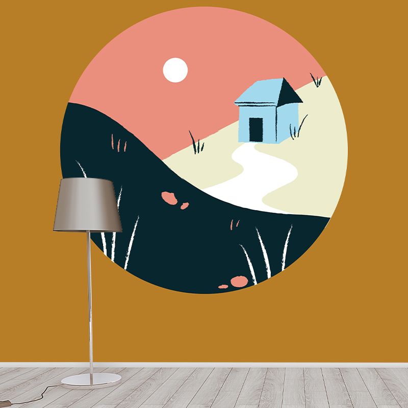 Landscape Illustration Wall Mural Wallpaper Modern Style Bedroom Wall Mural
