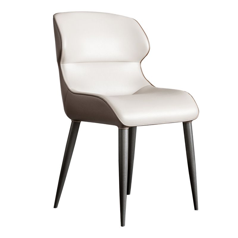 Chaise d'intérieur et d'extérieur en métal moderne, chaise d'appoint sans accoudoirs pour salle à manger