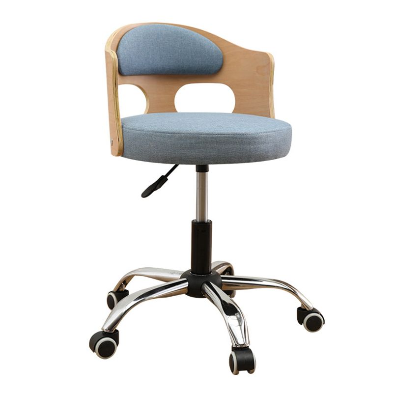 Contemporary Metal Barstool Faux Leather Round Seat Counter Stool with Swivel