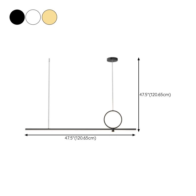 Linear Modern 3 - Light Kitchen Island Fixture Interior LED Ceiling Pendant Lighting