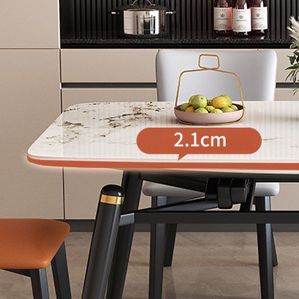 Modern Extendable Stone Dining Table Wood  Base Table for Dining Room