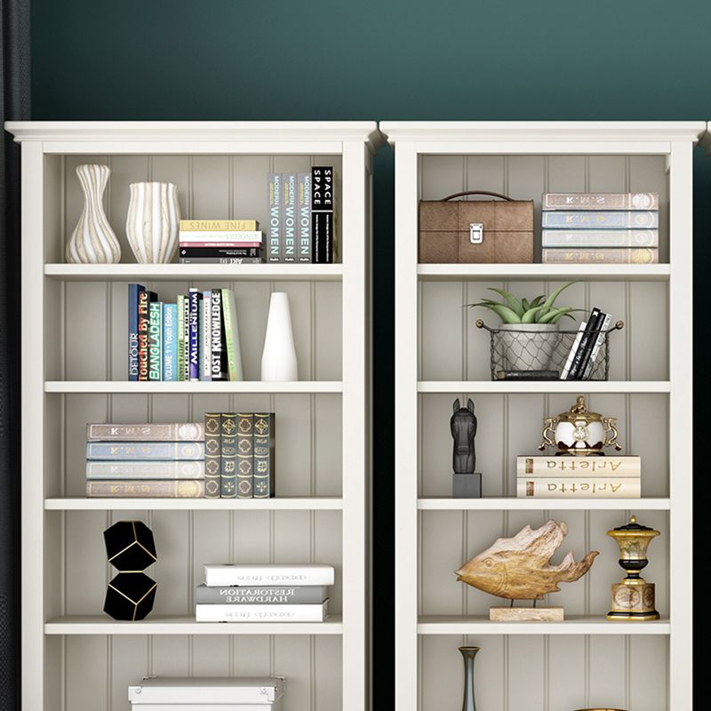 Modern Closed Back Standard Bookshelf Wooden Bookcase with Shelves for Study Room