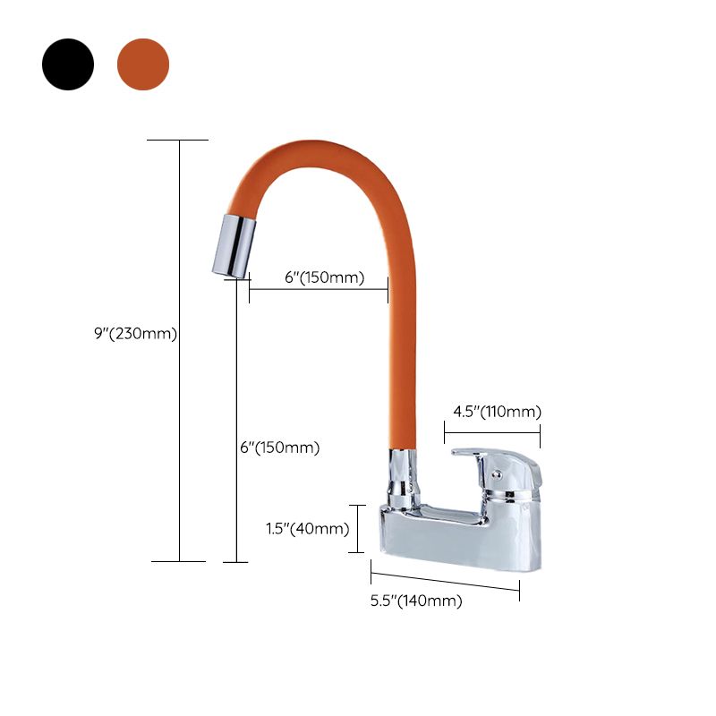 Modern Style Vessel Faucet Copper Single Handle High Arc Vessel Faucet