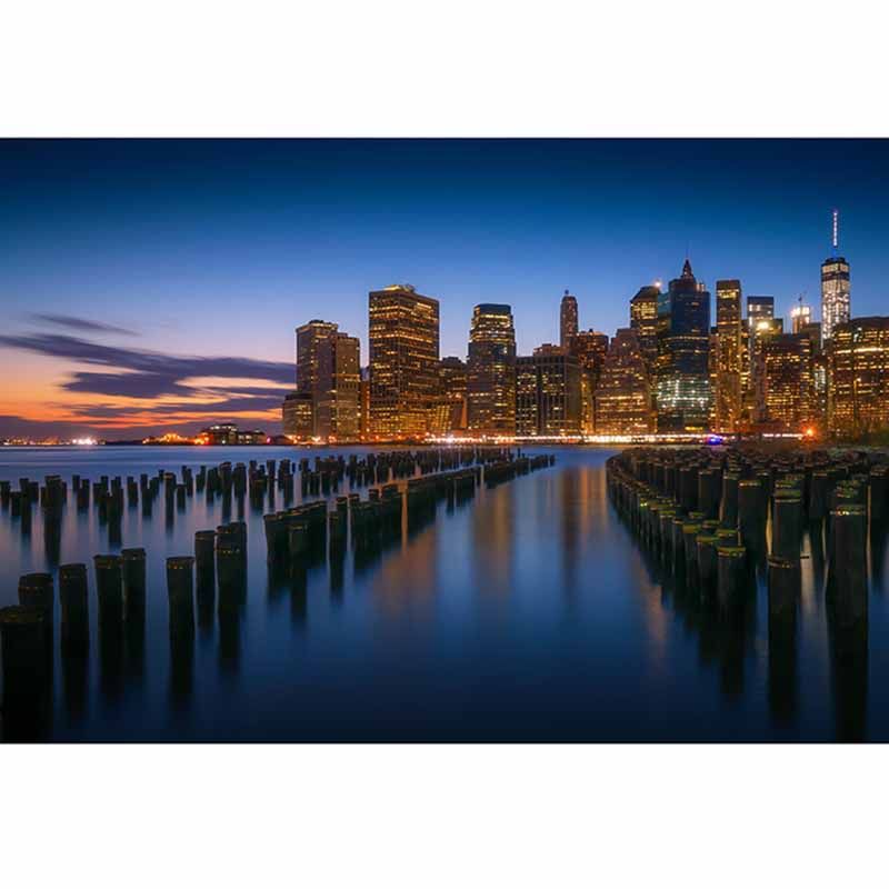 Stain Resistant Photography Wall Mural Wallpaper Urban Landscape Sitting Room Wall Mural