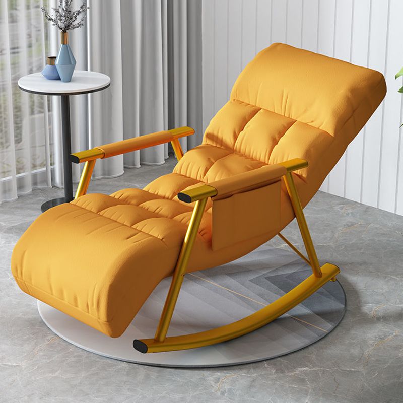 Glam Rocking Accent Chair Upholstered Button-Tufted Recliner Chair