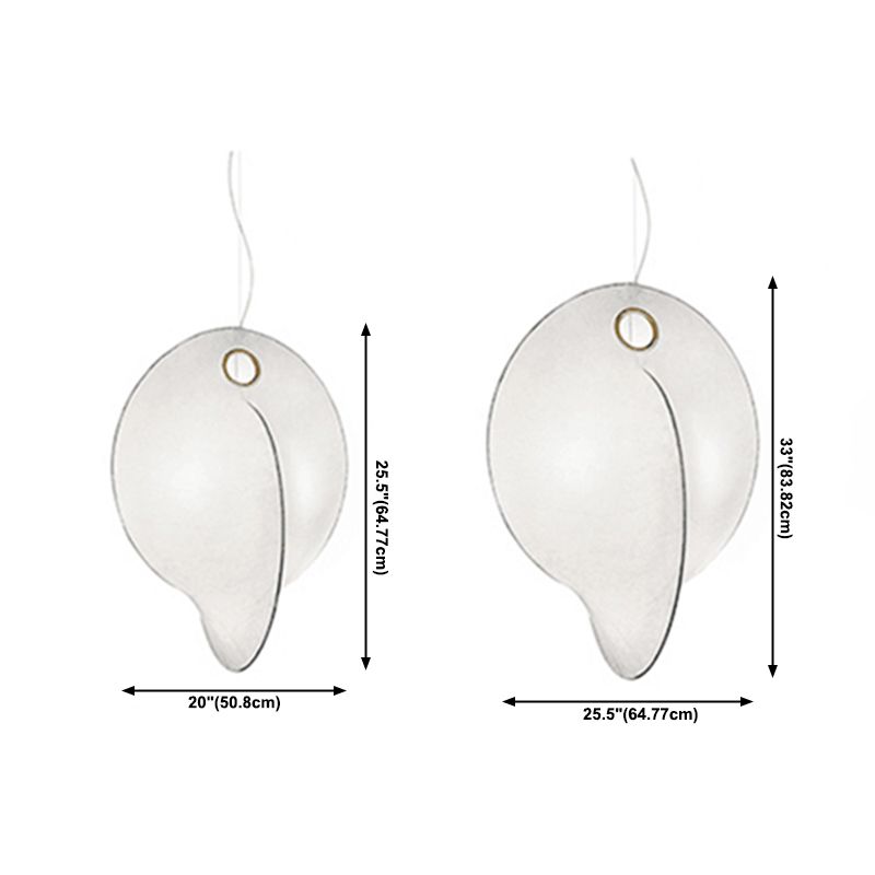 Blanc 1-Light moderne simplicité kit de lampe suspendue Pendentif en soie pour chambre à coucher