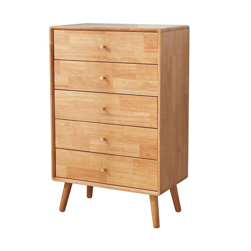 13.77" Wide /15.35" Wide Accent Cabinet Solid Wood 3/4/5  Drawers Cabinet in Brown