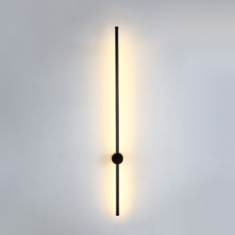 Linear Shape Metal Wall Lighting Idea Modern Style 1 Light Wall Light Sconce
