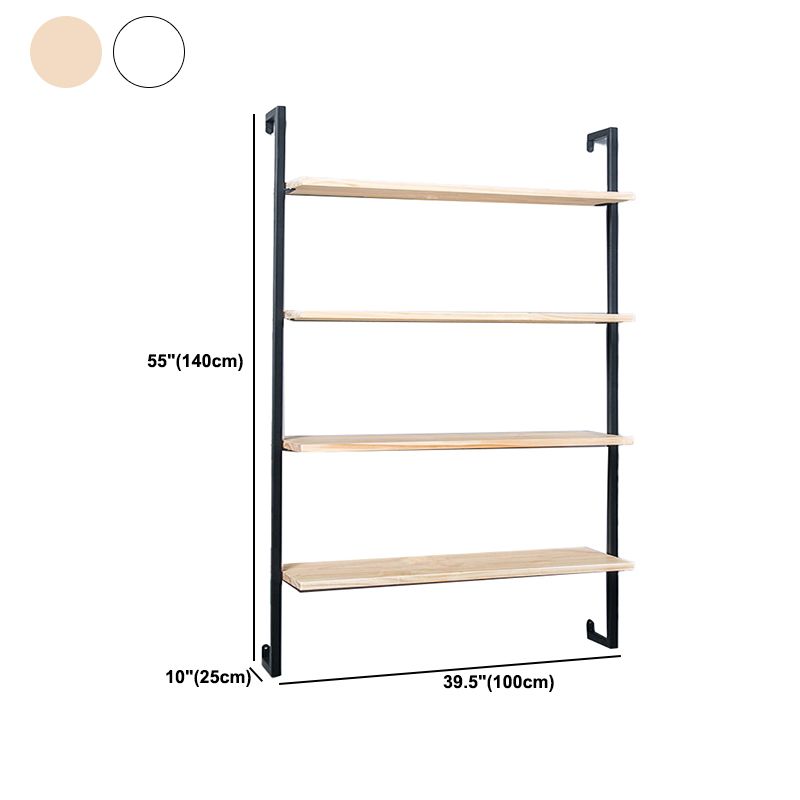 Scandinavian Wood Floating Bookshelf 9.8"Wide Home Book Shelf