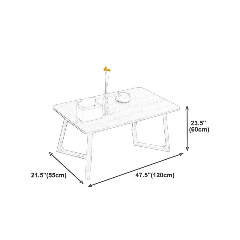 Modern Wooden Rectangular Coffee Table Cocktail Table in Natural
