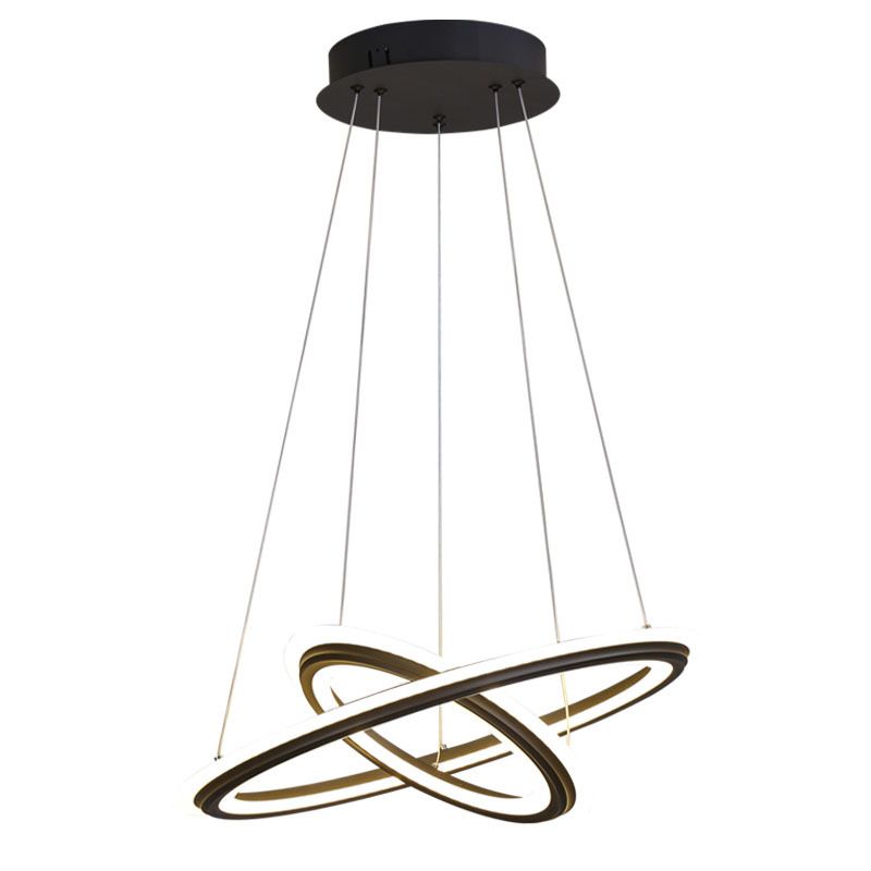 Accesorios de iluminación de lámpara de múltiples niveles Lámpara colgante de lámpara de 3 luces con sombra acrílica