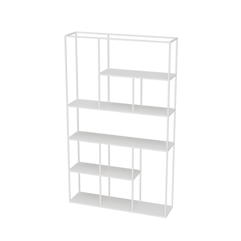Minimalist Open Metal Etagere Bookcase with Rectangular Shelves Bookcase