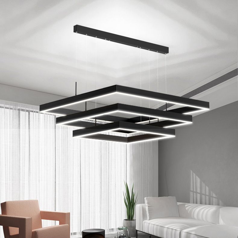 Simple style caractéristique moderne LED de lustre suspendu pour la salle de salon chambre à coucher