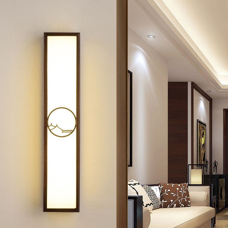 1-licht houten moderne sconce verlichtingsarmaturen kwadraat muurlamp sconce voor woonkamer