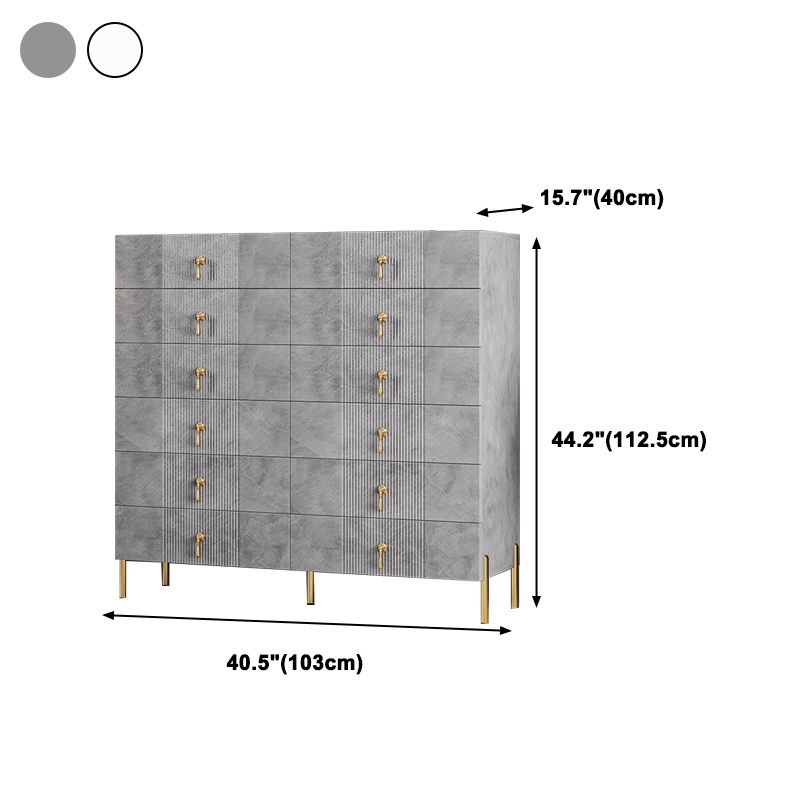 Modern Slate Storage Chest Vertical Dresser with Multi Drawers