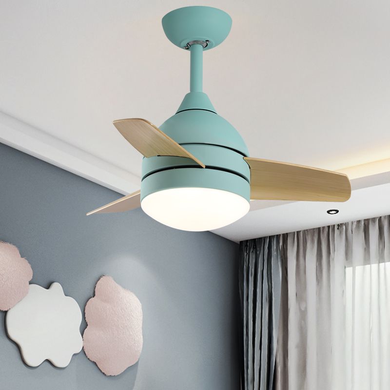 Geometrie plafondventilator licht Kinderstijl metalen metalen Led LED -licht Licht voor een slaapkamer voor slaapkamer