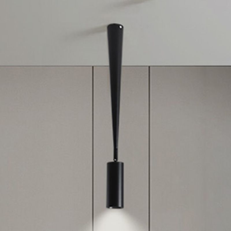 Iluminación cilíndrica del pasillo LED METAL LED Minimalista Pantnight en negro