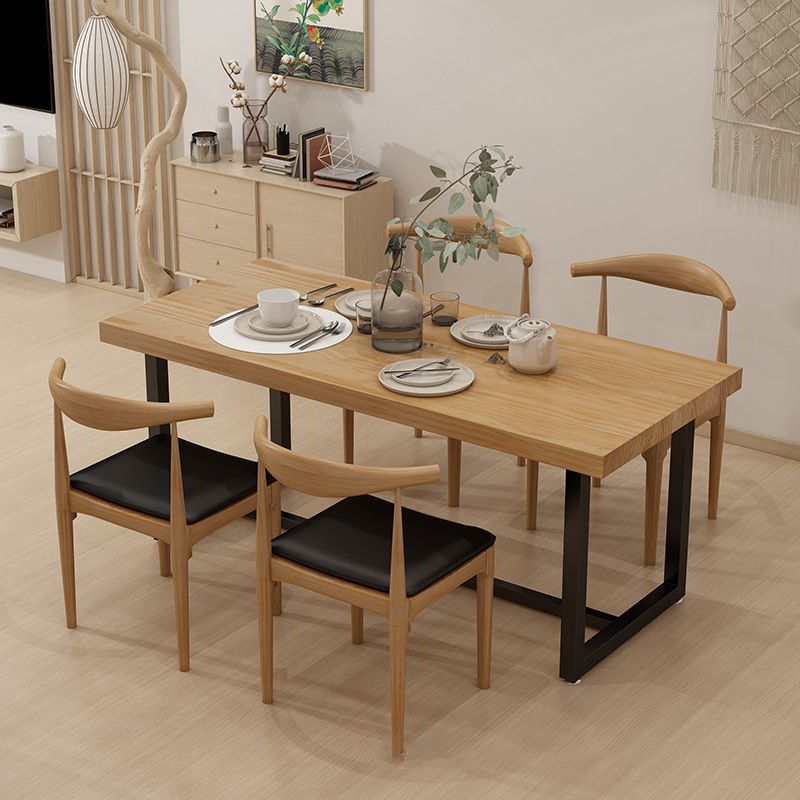 Industrial Solid Wood Dining Table Set 1/5/7 Pieces Dining Set