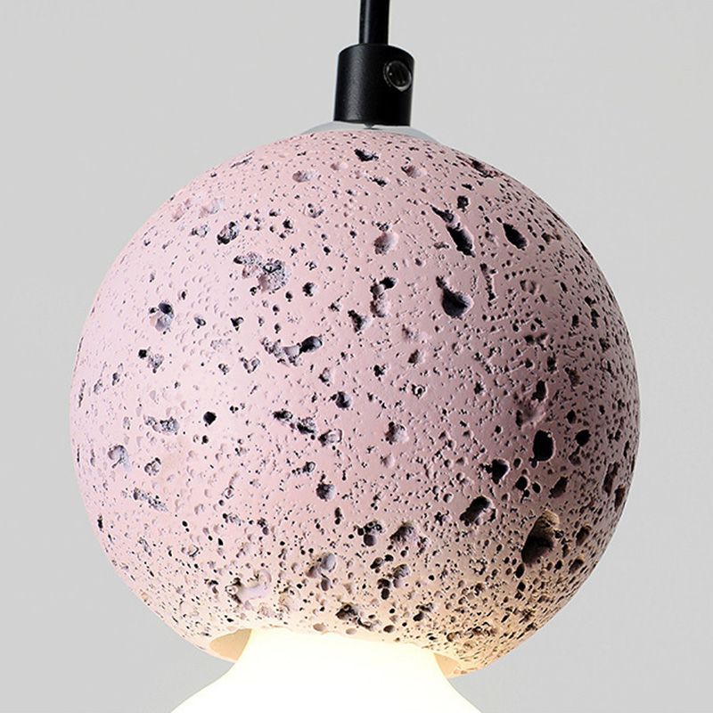 Salon rond suspendant la lumière du pendentif en pierre nordique de style nordique