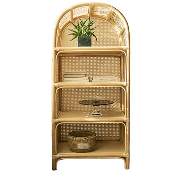 Contemporary Wooden Bookcase Closed Back Standard Bookshelf with Shelves