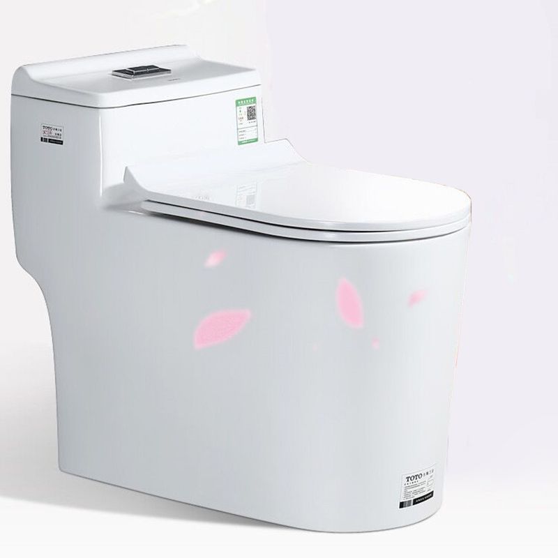 Siphon Jet Porcelain Toilet Bowl One-Piece Toilet Floor Mounted Urine Toilet