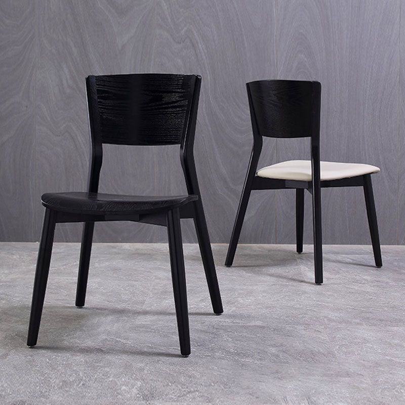 Modern Side Chair Solid Wood Open Back Dining Chair for Home