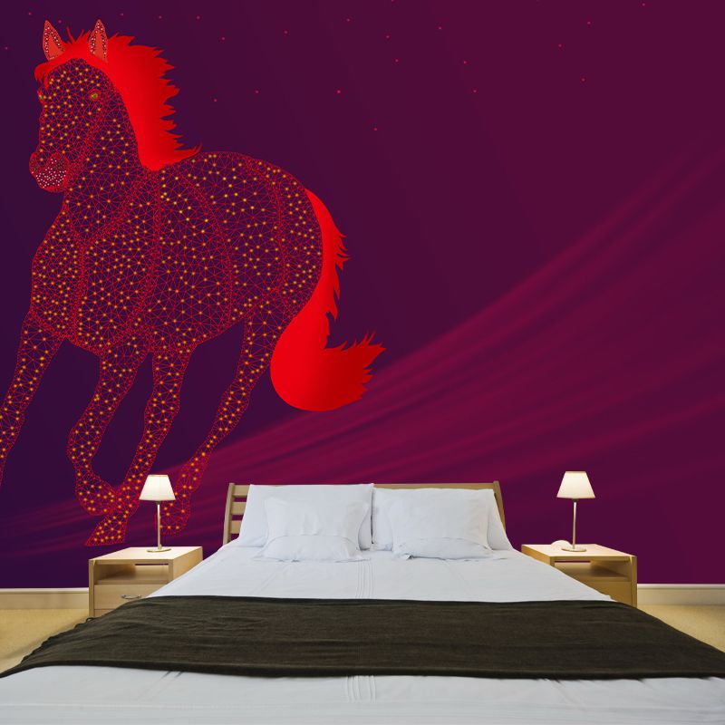 Peinture murale décorative avec Illustration de dessin animé aux couleurs vives, écologique pour chambre