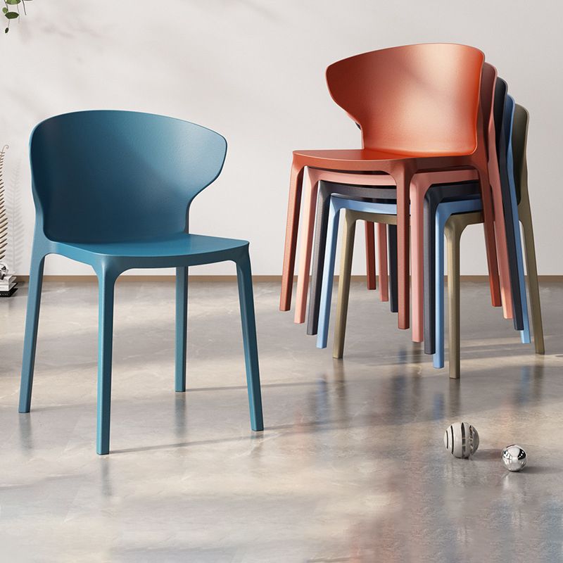 Scandinavian Plastic Side Chair Wingback Dining Kitchen Room Chair