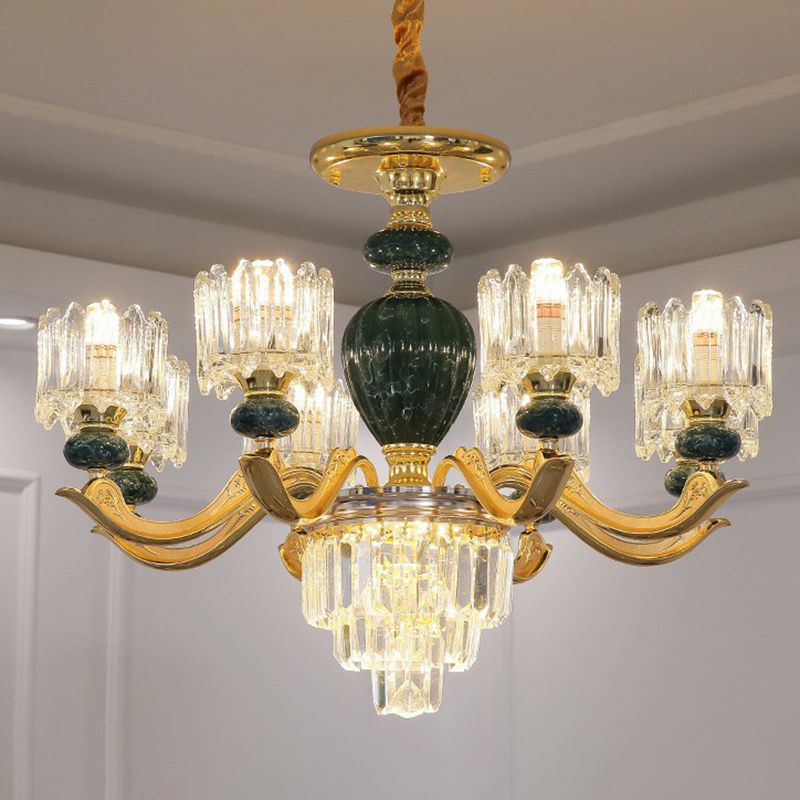 Prismatisch kristal kroonluchter vintage cilindrische eetkamer gesuspendeerde verlichting armatuur