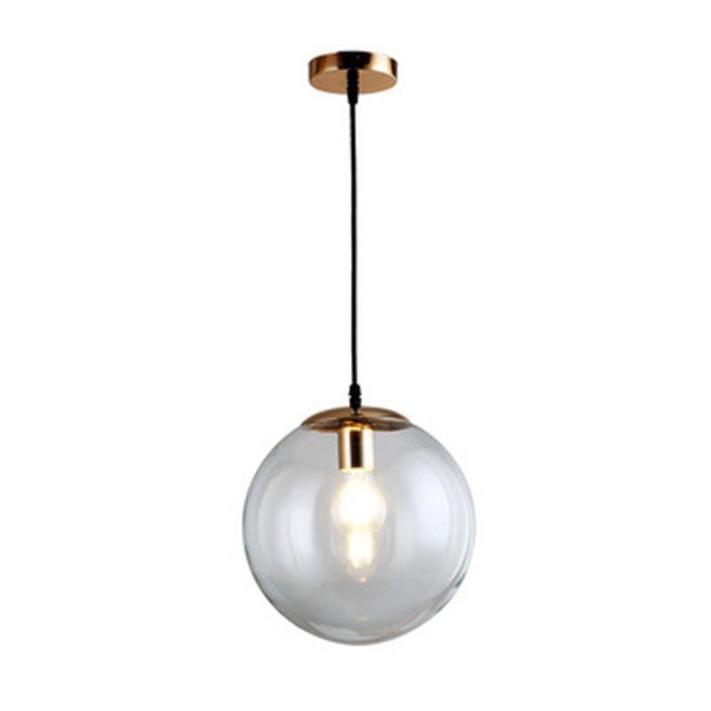 Kit d'éclairage à pendentif rond en verre