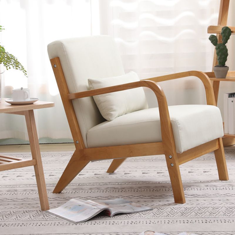 Scandinavian Basic Four Leg Armchair Solid Wood Living Room Armchair