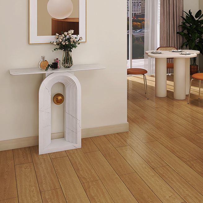 Contemporary White Console Table Rectangle Console Sofa Table for Hall