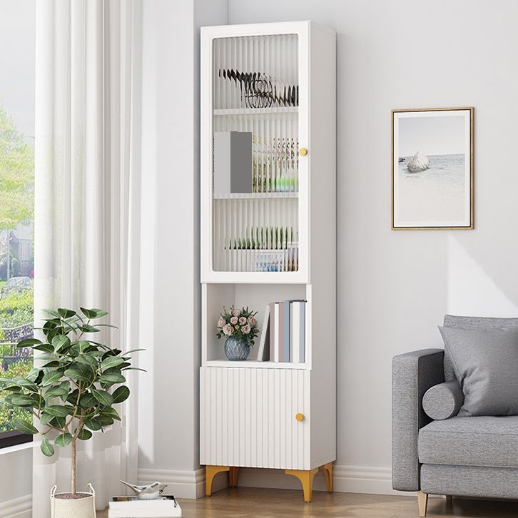 Contemporary Glass Paned Accent Cabinet 2 - Drawer Side Cabinet