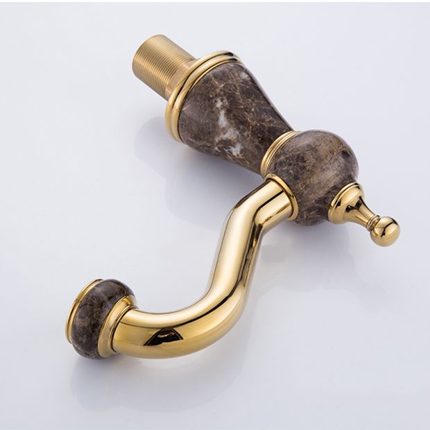 Widespread Bathroom Faucet Low Arc 3 Holes Lever Handles Faucet