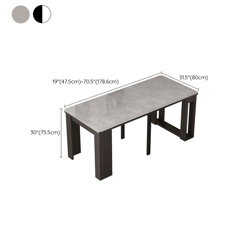 5/7/9 Pcs Contemporary Rectangle Shape Dinette Table with Armless Chair