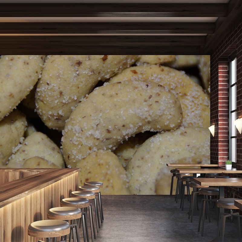 Dessert Mural Decal Modern Water Resistant Wall Covering for Bakery Interior