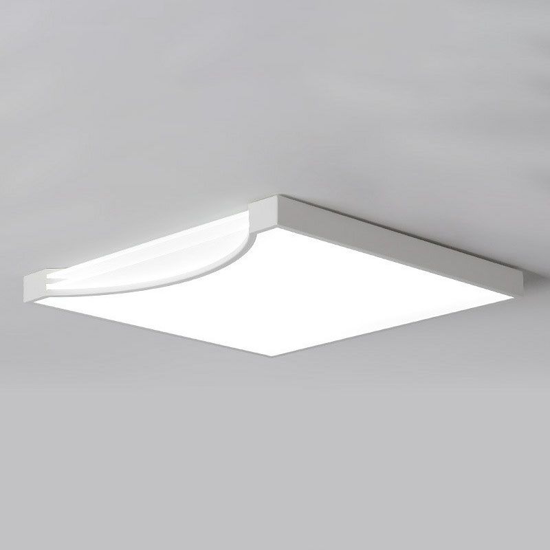 Square Shaped Flush Ceiling Light Contemporary Acrylic LED Flush Mount Lighting Fixture