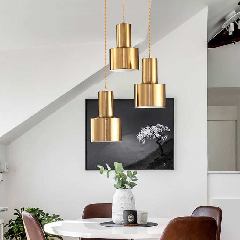 Metal One Blub Hanging Light Postmodern Style Suspension Pendentif For Coffee Shop